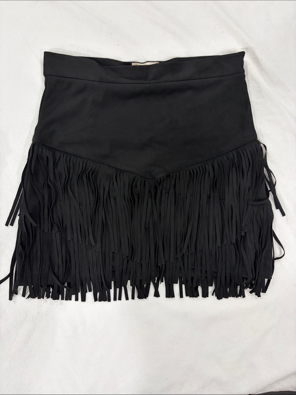 Altar'd State Black Fringe Mini Skirt